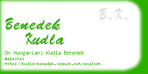 benedek kudla business card